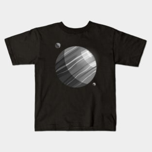 Jupiter - black and white Kids T-Shirt